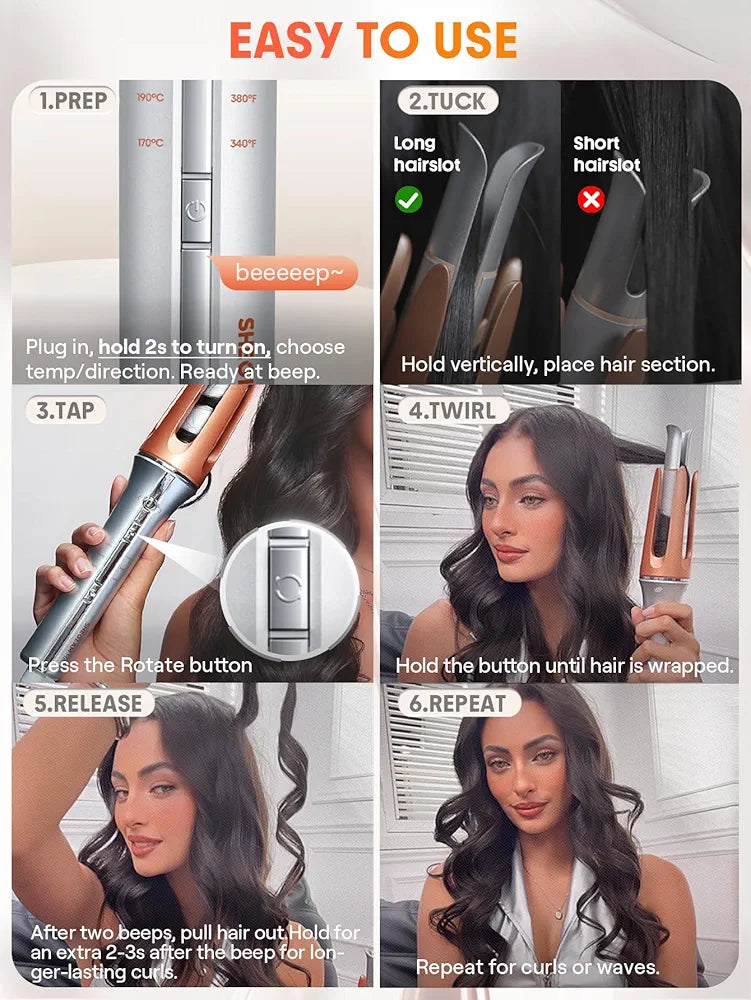 Curling iron controls