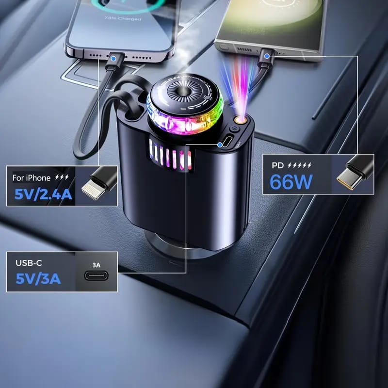 Car charger ambient lighting