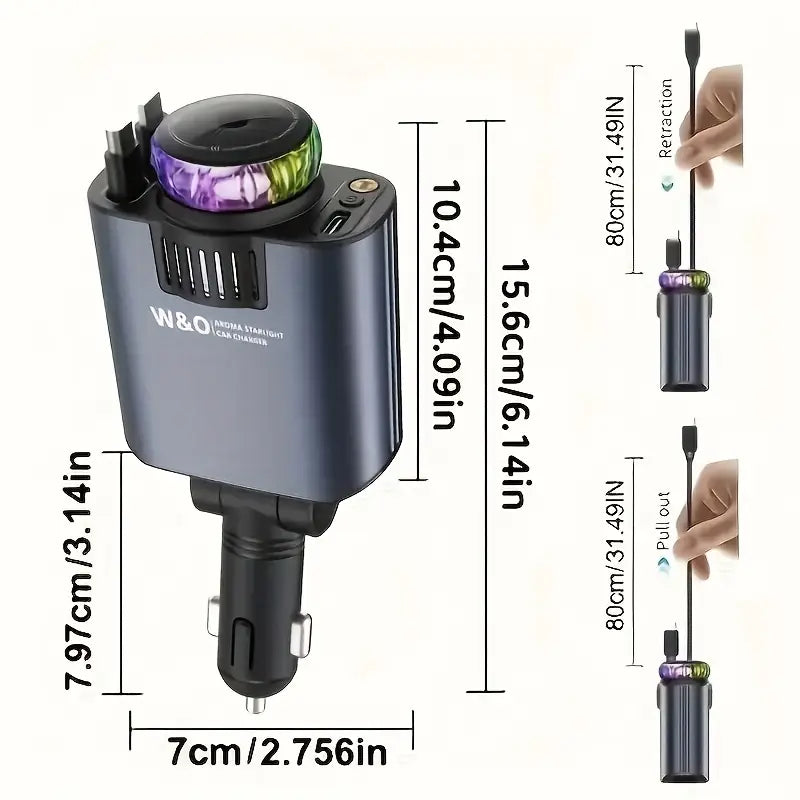Car charger in use
